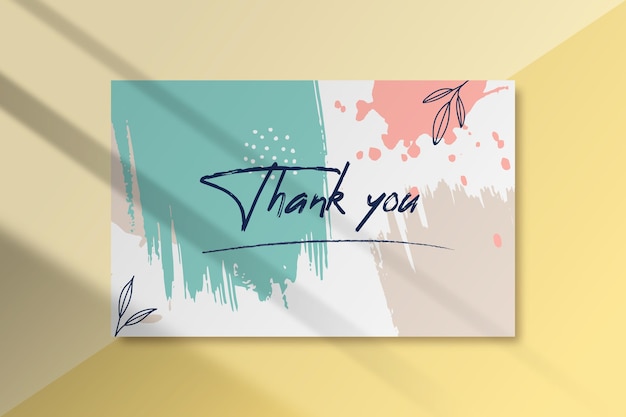 Free vector thank you label template